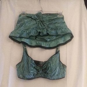 Betsy Johnson Swim LG top, XS bottom